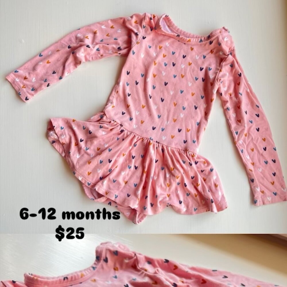 Posh Peanut Long Sleeve Twirl Skirt Bodysuit